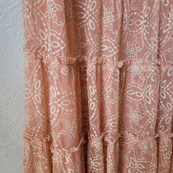 Johnny Was Jade Chelly Tiered Embroidered Dress, Size XLarge, Color Clay - Picture 9 of 14